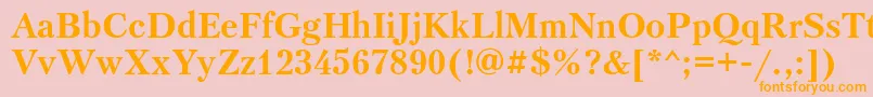 PetersburgtttBold Font – Orange Fonts on Pink Background