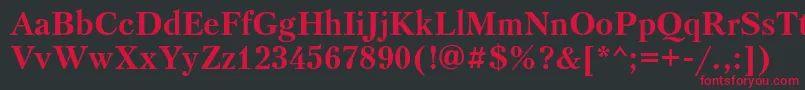 PetersburgtttBold Font – Red Fonts on Black Background