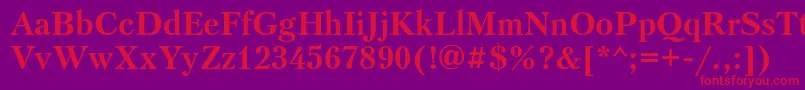 PetersburgtttBold Font – Red Fonts on Purple Background
