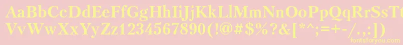 PetersburgtttBold Font – Yellow Fonts on Pink Background