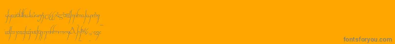 Tengwarc Font – Gray Fonts on Orange Background