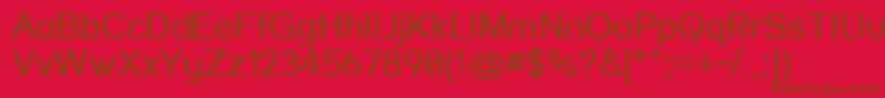 フォントStrvar ffy – 赤い背景に茶色の文字