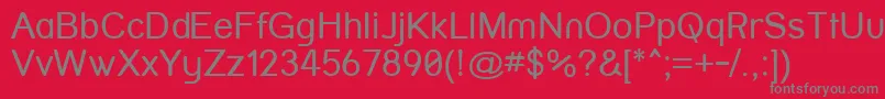 Czcionka Strvar ffy – szare czcionki na czerwonym tle