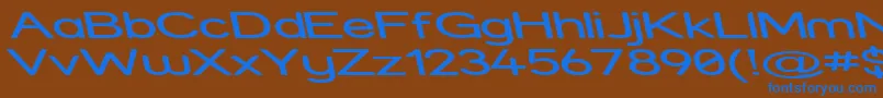 Strexri Font – Blue Fonts on Brown Background