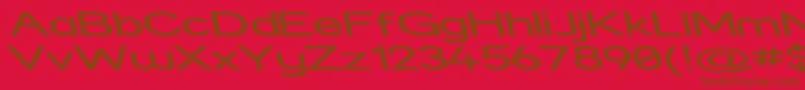 Strexri-Schriftart – Braune Schriften auf rotem Hintergrund