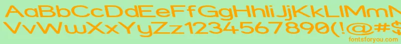 Strexri Font – Orange Fonts on Green Background