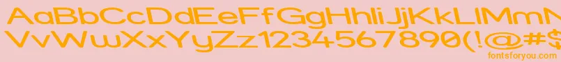 Strexri Font – Orange Fonts on Pink Background
