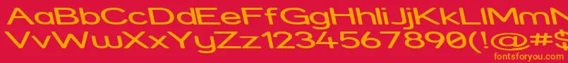 Strexri Font – Orange Fonts on Red Background