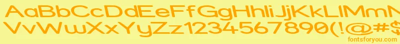 Strexri Font – Orange Fonts on Yellow Background