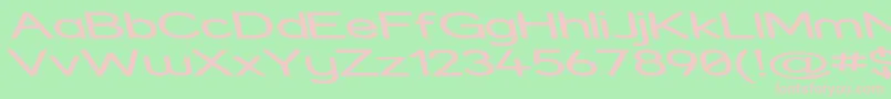 Strexri Font – Pink Fonts on Green Background