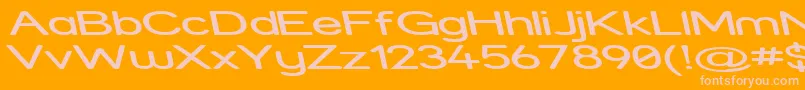 Strexri Font – Pink Fonts on Orange Background
