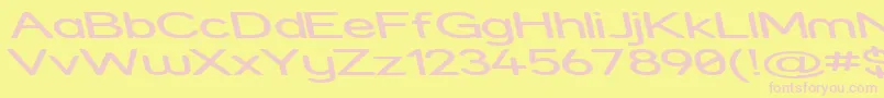 Strexri Font – Pink Fonts on Yellow Background