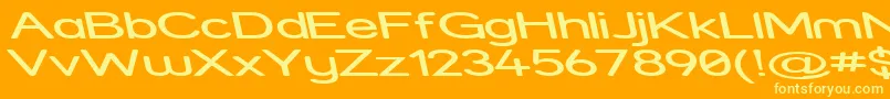 Strexri Font – Yellow Fonts on Orange Background