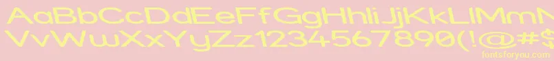 Strexri-Schriftart – Gelbe Schriften auf rosa Hintergrund