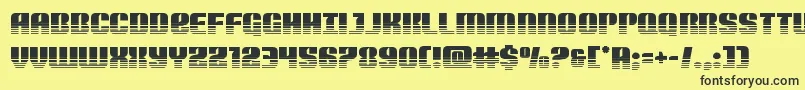 Nightwraithtwotone-Schriftart – Schwarze Schriften auf gelbem Hintergrund