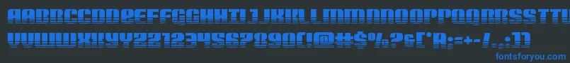 Nightwraithtwotone-Schriftart – Blaue Schriften auf schwarzem Hintergrund