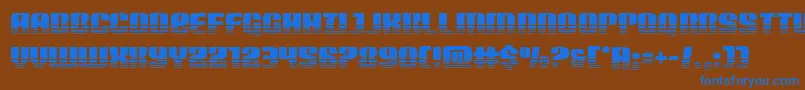フォントNightwraithtwotone – 茶色の背景に青い文字