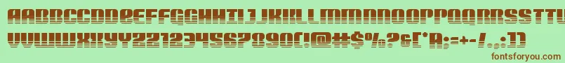 Nightwraithtwotone-Schriftart – Braune Schriften auf grünem Hintergrund
