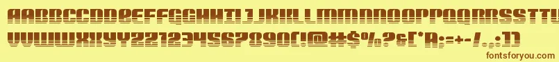 Nightwraithtwotone-fontti – ruskeat fontit keltaisella taustalla