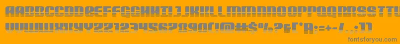 Nightwraithtwotone-Schriftart – Graue Schriften auf orangefarbenem Hintergrund