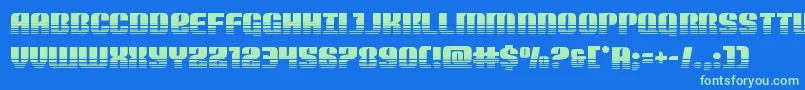 Nightwraithtwotone-Schriftart – Grüne Schriften auf blauem Hintergrund