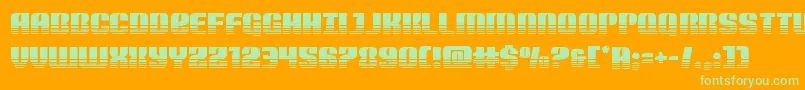 Nightwraithtwotone Font – Green Fonts on Orange Background