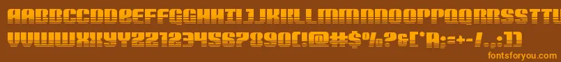 Więcej informacji o czcionce Nightwraithtwotone Czcionka Nightwraithtwotone – pomarańczowe czcionki na brązowym tle