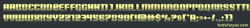 フォントNightwraithtwotone – 黒い背景に黄色の文字