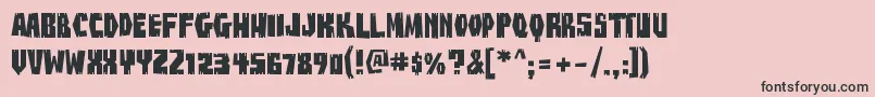 More about BuzzsawChippedAoe Font BuzzsawChippedAoe Font – Black Fonts on Pink Background