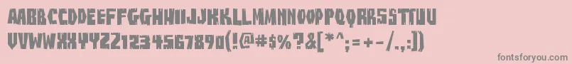 BuzzsawChippedAoe Font – Gray Fonts on Pink Background