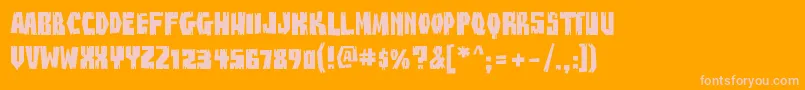 fuente BuzzsawChippedAoe – Fuentes Rosadas Sobre Fondo Naranja