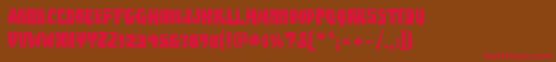BuzzsawChippedAoe Font – Red Fonts on Brown Background