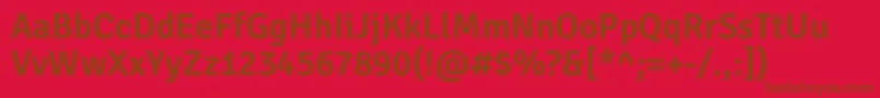 SignikaNegativeSemibold Font – Brown Fonts on Red Background
