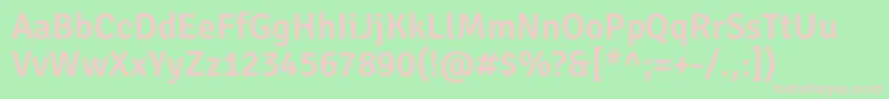 SignikaNegativeSemibold Font – Pink Fonts on Green Background