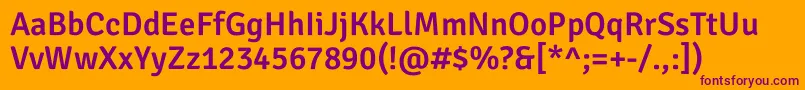 SignikaNegativeSemibold Font – Purple Fonts on Orange Background