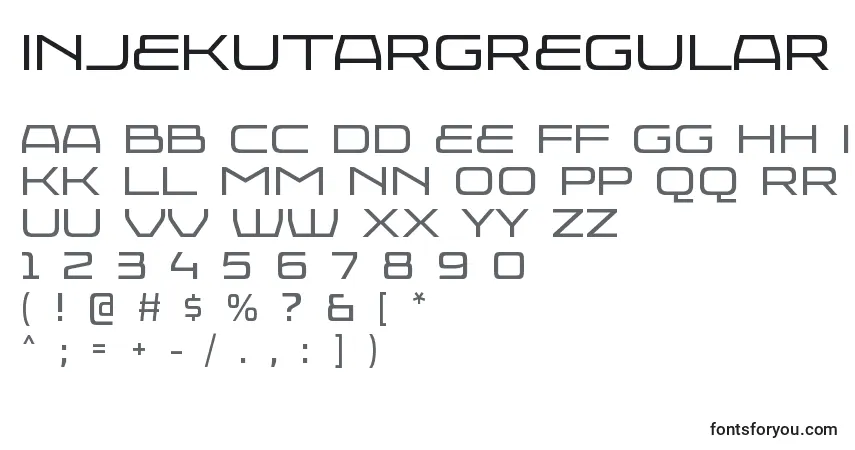 Fuente InjekutargRegular - alfabeto, números, caracteres especiales