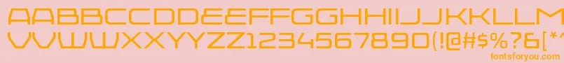 InjekutargRegular Font – Orange Fonts on Pink Background