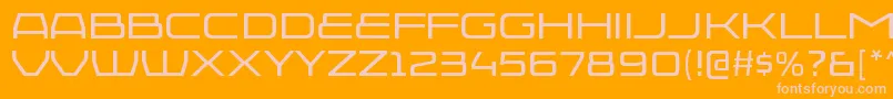 Police InjekutargRegular – polices roses sur fond orange