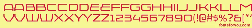 InjekutargRegular Font – Red Fonts on Yellow Background