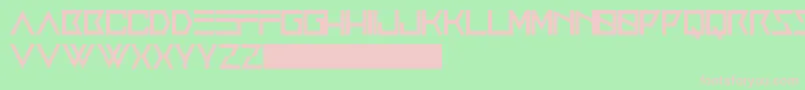 Anxiety Font – Pink Fonts on Green Background