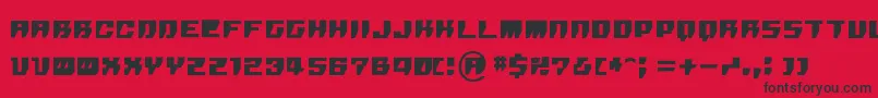 R.P.G. Font – Black Fonts on Red Background