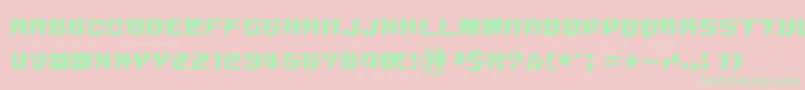 R.P.G. Font – Green Fonts on Pink Background