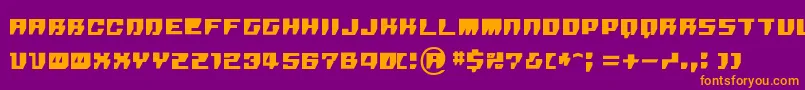 R.P.G. Font – Orange Fonts on Purple Background