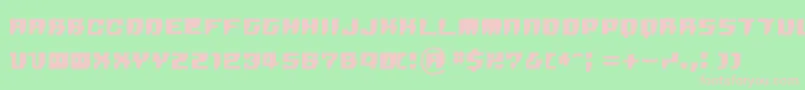 R.P.G.-Schriftart – Rosa Schriften auf grünem Hintergrund