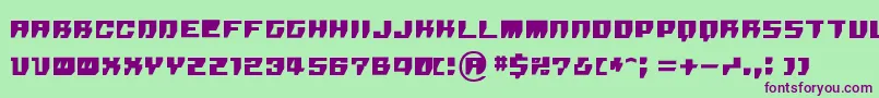 R.P.G. Font – Purple Fonts on Green Background