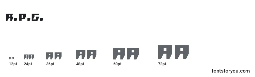 R.P.G. Font Sizes