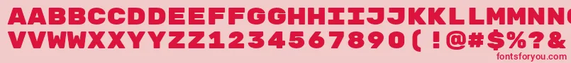 Police RubikmonooneRegular – polices rouges sur fond rose