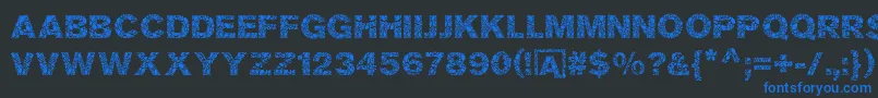 MosaicLeaf Font – Blue Fonts on Black Background