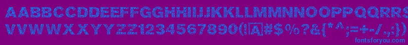 MosaicLeaf Font – Blue Fonts on Purple Background