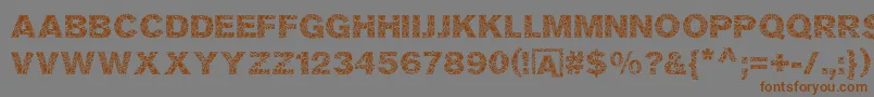 MosaicLeaf Font – Brown Fonts on Gray Background